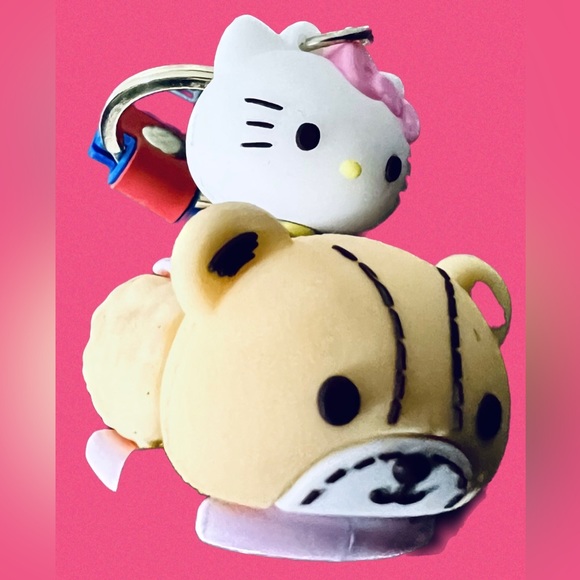 Hello Kitty Keychain or Bag Charm Silicone New - Picture 4 of 5